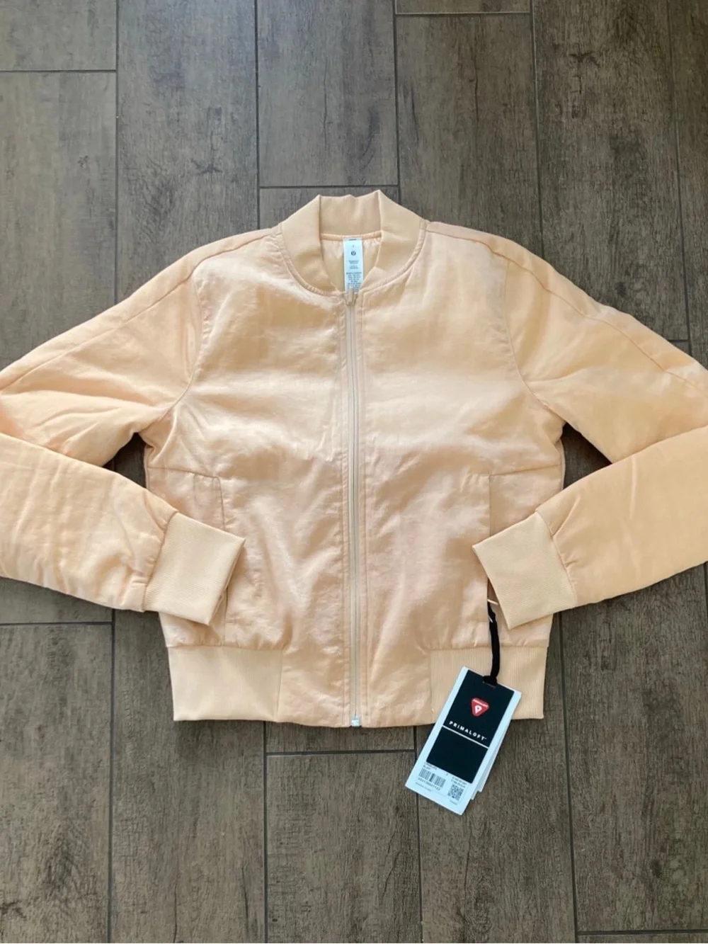 Lululemon Non-Stop Bomber REVERSIBLE Jacket Bleached Apricot Sz 2